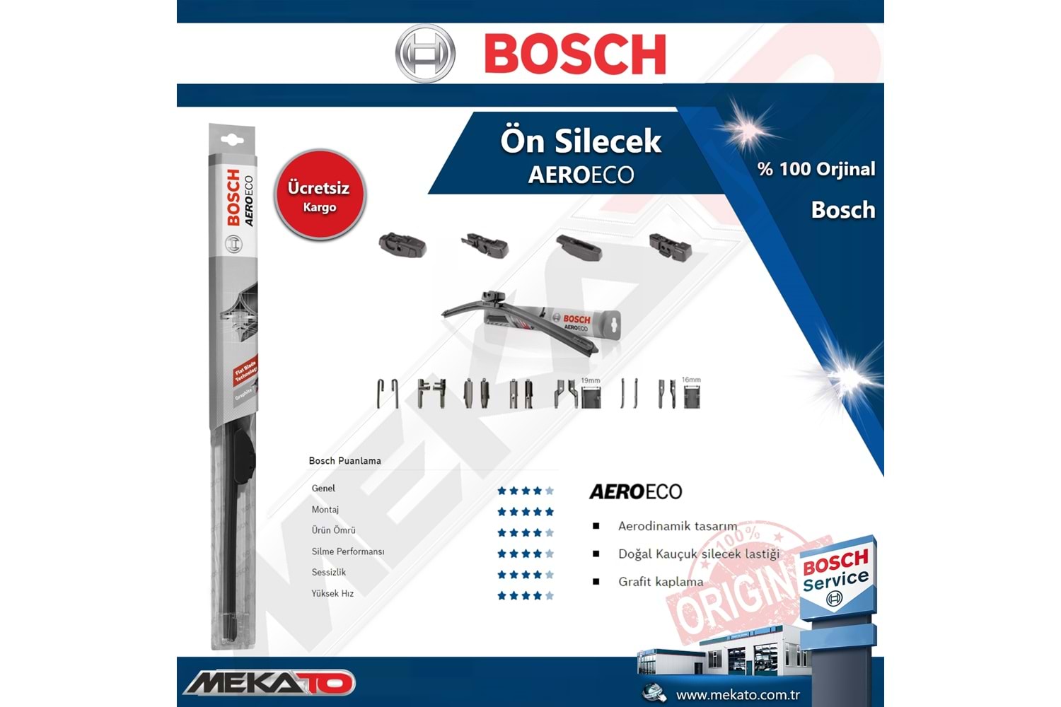 Bmw i8 Ön Silecek Takımı Bosch Aero Eco 2014-2020