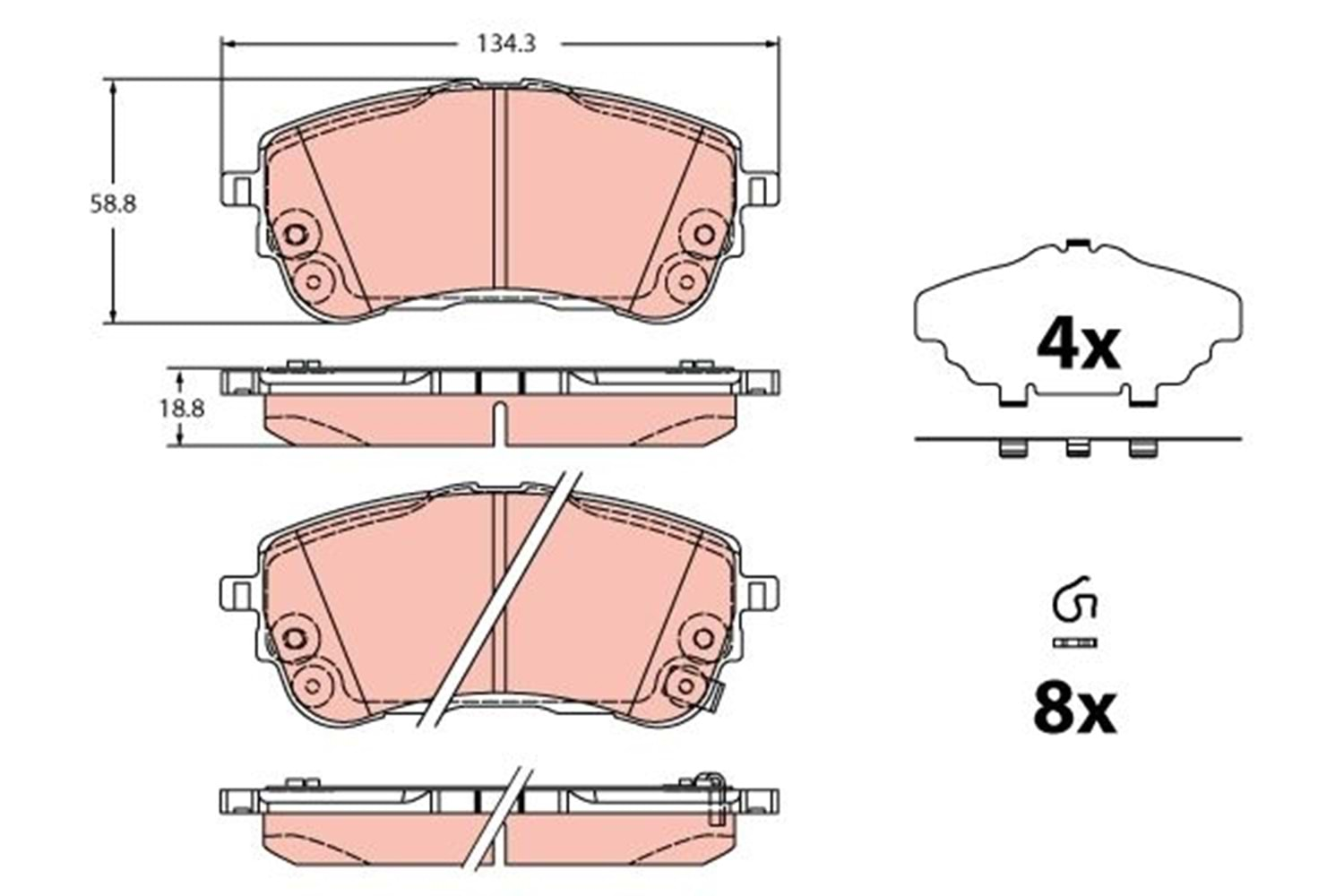 Trw Toyota Corolla 2019 Sonrası Ön Balata Takımı GDB2345