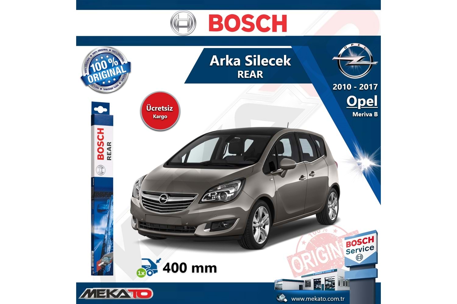 Opel Meriva B Arka Silecek Bosch Rear 2010-2017