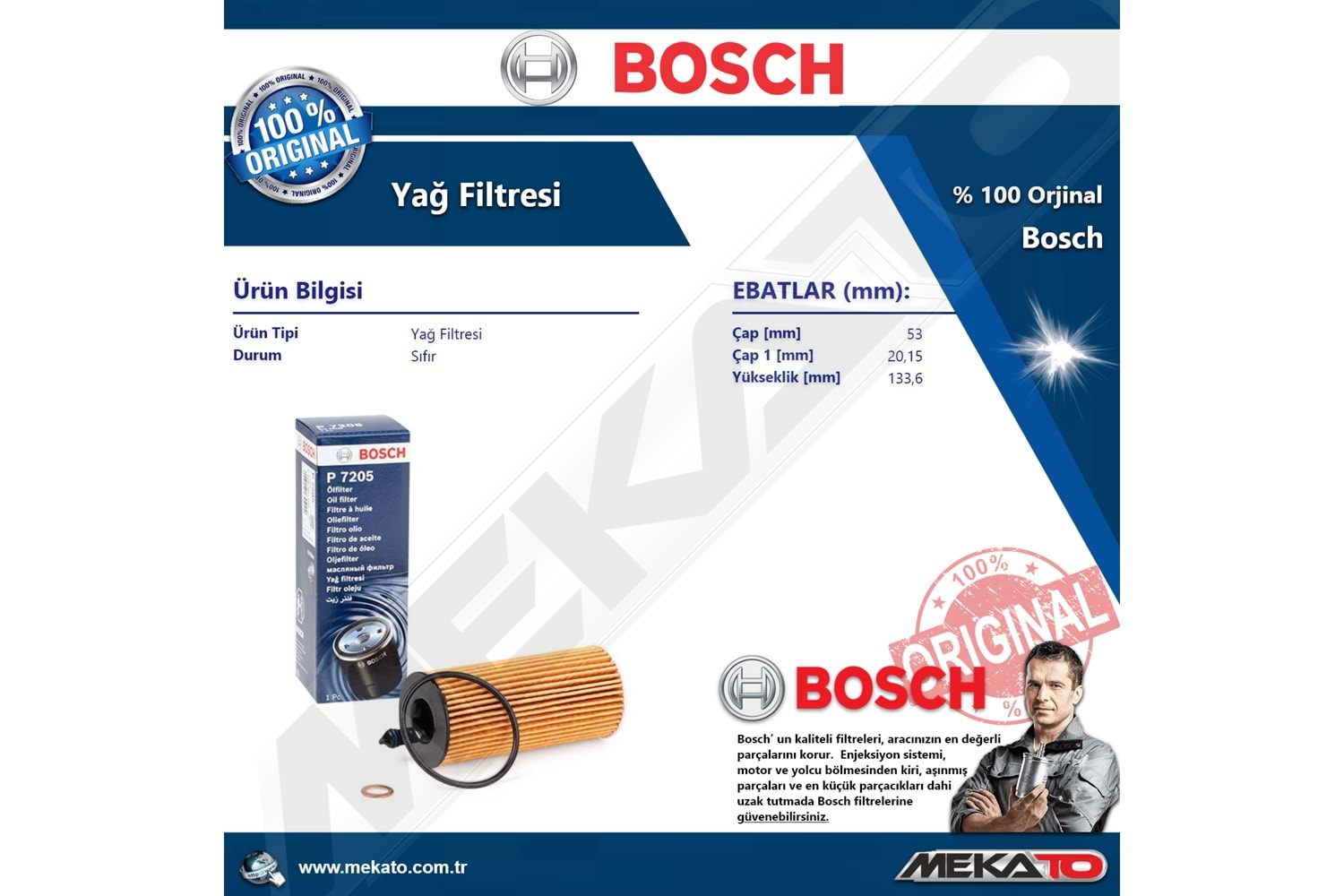 Bmw 1 Seri F20 118 d B47 3 Lü Bosch Filtre Seti Karbonlu 2015-2019