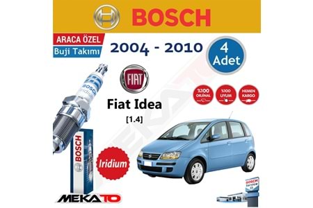 Bosch Fiat İdea (1.4) Lpg İridyum (2004-2010) Buji Takımı 4 Ad.