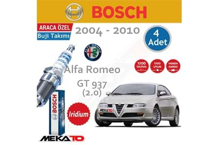 Bosch Alfa Romeo GT Lpg 2.0 İridyum Buji Takımı 2004-2010 4 Ad.