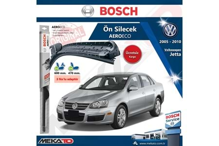 Volkswagen Jetta Ön Silecek Takımı Bosch Aero Eco 2005-2010