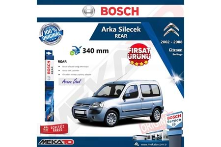 Citroen Berlingo Arka Silecek Bosch Rear 2002-2008