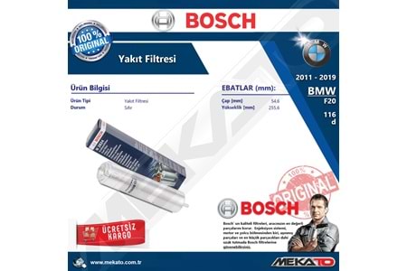 Bmw 1 Seri F20 116 d Bosch Yakıt Filtresi 2011-2019