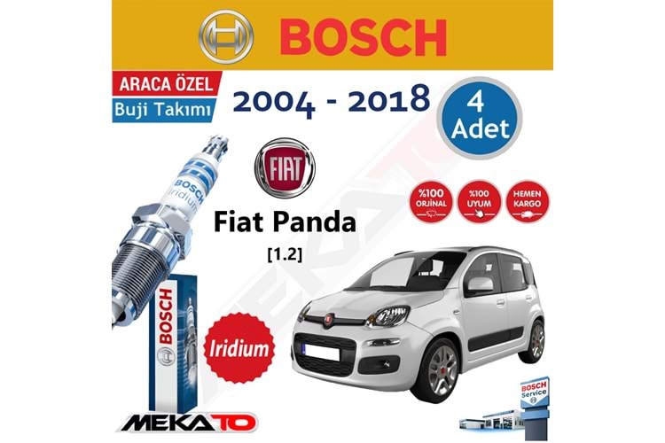 Bosch Fiat Panda (1.2) Lpg İridyum (2004-2018) Buji Takımı 4 Ad.