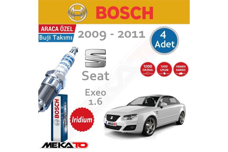 Bosch Seat Exeo Lpg (1.6) İridyum (2009-2011) Buji Takımı 4 Ad.