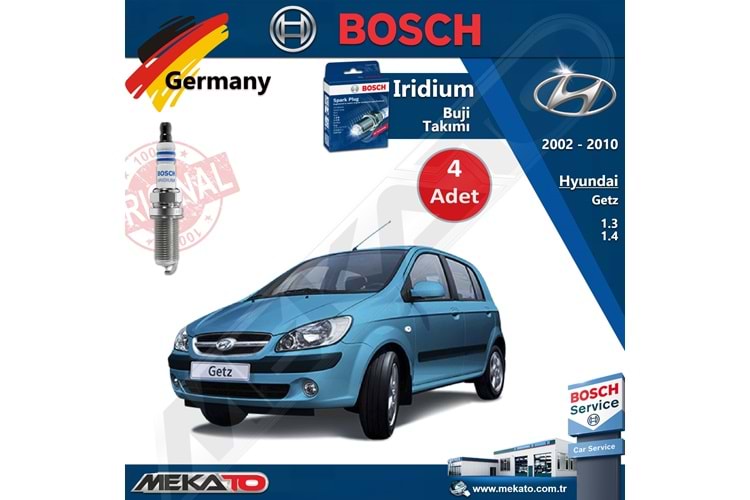 Hyundai Getz Lpg 1.3 1.4 Bosch İridyum Buji Takımı 4 Adet 2002-2010