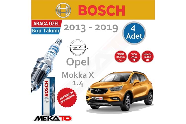 Bosch Opel Mokka X 1.4 Çift İridyum Buji Takımı 2013-2020 4 Ad.