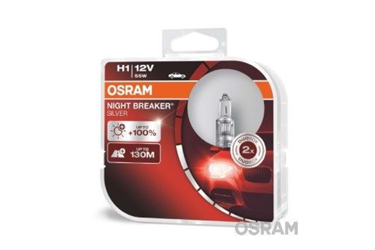 Osram Night Breaker Silver H1 Ampul Seti Sağ ve Sol 2 Li
