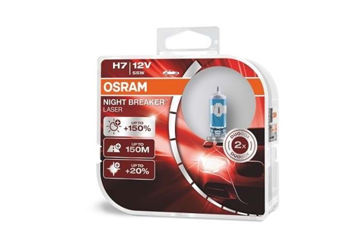 Osram Night Breaker Laser H7 Ampul Seti Sağ ve Sol 2 Li