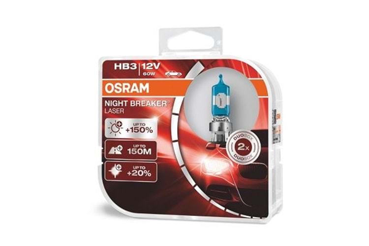 Osram Night Breaker Laser HB3 Ampul Seti Sağ ve Sol 2 Li