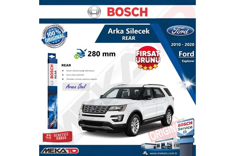Ford Explorer Arka Silecek Bosch Rear 2010-2020