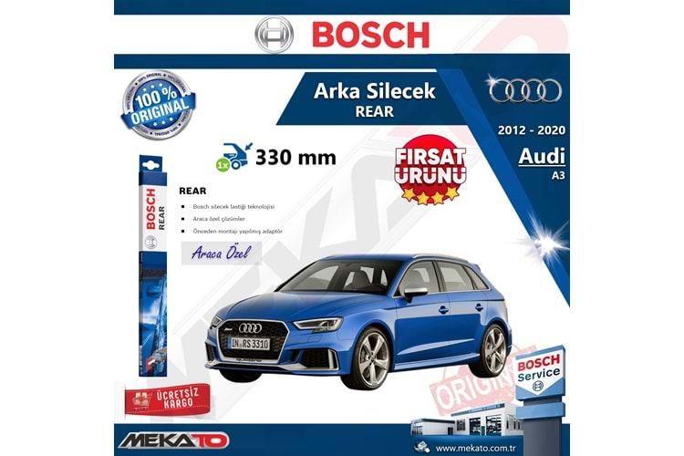 Audi A3 Arka Silecek Bosch Rear 2012-2020