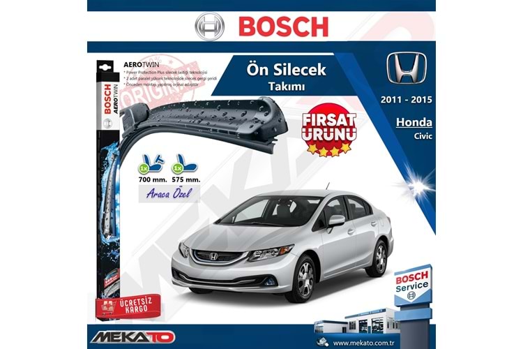 Honda Civic Ön Silecek Takımı Bosch Aero Twin 2011-2015