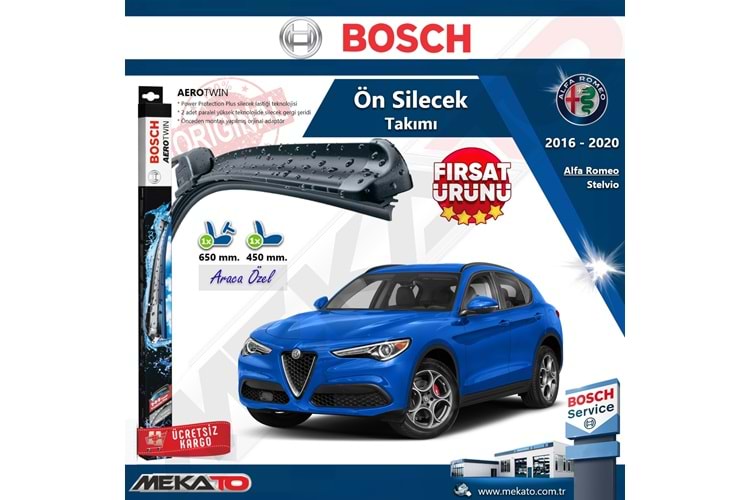 Alfa Romeo Stelvio Ön Silecek Takımı Bosch Aero Twin 2016-2020
