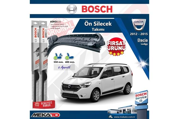 Dacia Lodgy Ön Silecek Takımı Bosch Aero Eco 2012-2015