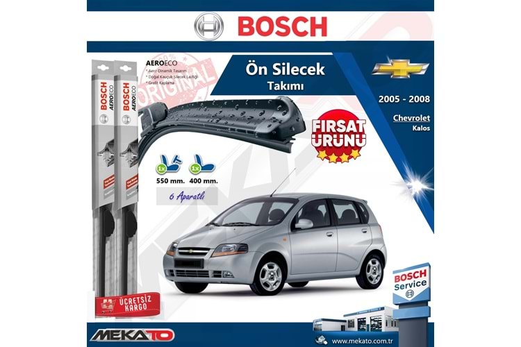 Chevrolet Kalos Ön Silecek Takımı Bosch Aero Eco 2005-2008