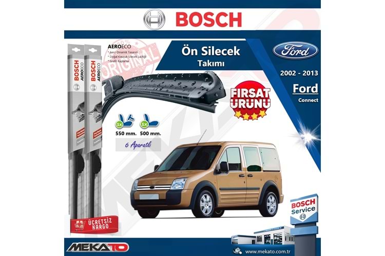 Ford Connect Ön Silecek Takımı Bosch Aero Eco 2002-2013