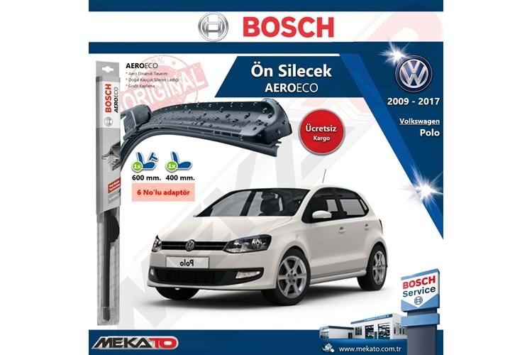 Volkswagen Polo Ön Silecek Takımı Bosch Aero Eco Twin 2009-2017