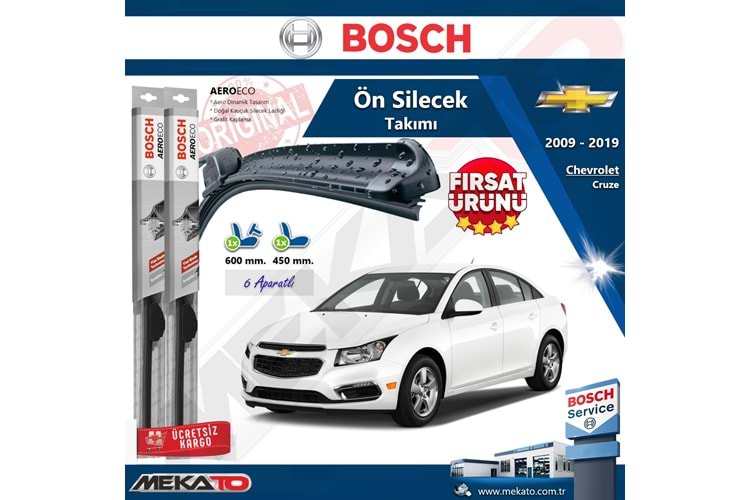 Chevrolet Cruze Ön Silecek Takımı Bosch Aero Eco 2009-2019