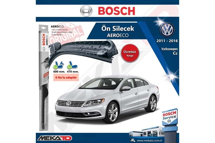 Volkswagen Cc Ön Silecek Takımı Bosch Aero Eco 2011-2016