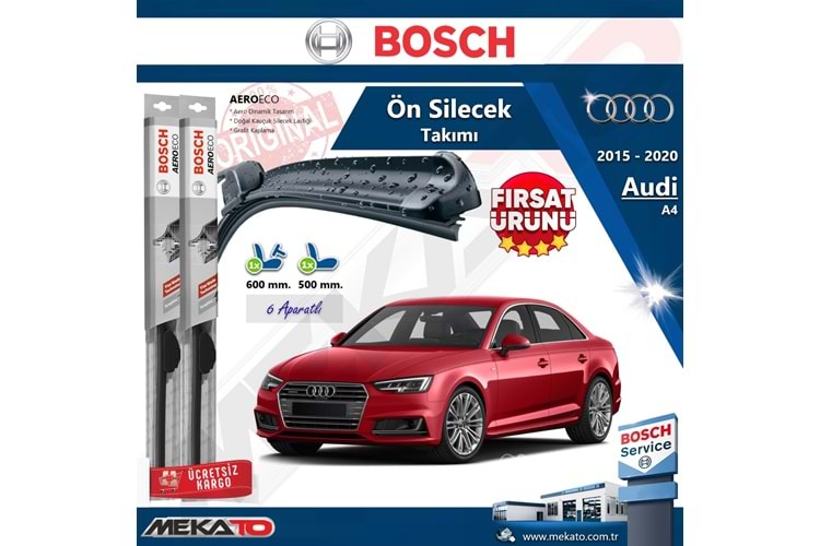 Audi A4 Ön Silecek Takımı Bosch Aero Eco 2015-2020