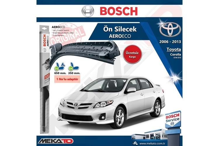 Toyota Corolla Ön Silecek Takımı Bosch Aero Eco 2006-2013