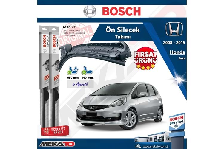 Honda Jazz Ön Silecek Takımı Bosch Aero Eco 2008-2015