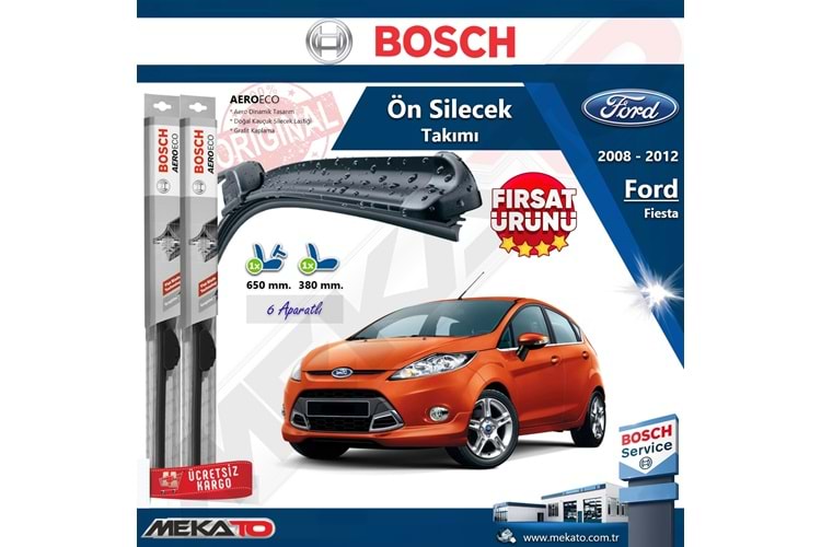 Ford Fiesta Ön Silecek Takımı Bosch Aero Eco 2008-2012