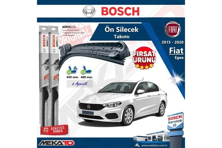 Fiat Egea Ön Silecek Takımı Bosch Aero Eco 2015-2020