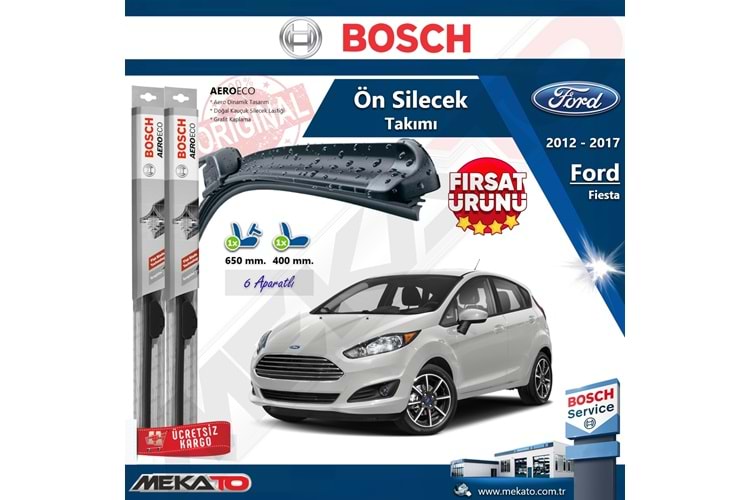 Ford Fiesta Ön Silecek Takımı Bosch Aero Eco 2012-2017