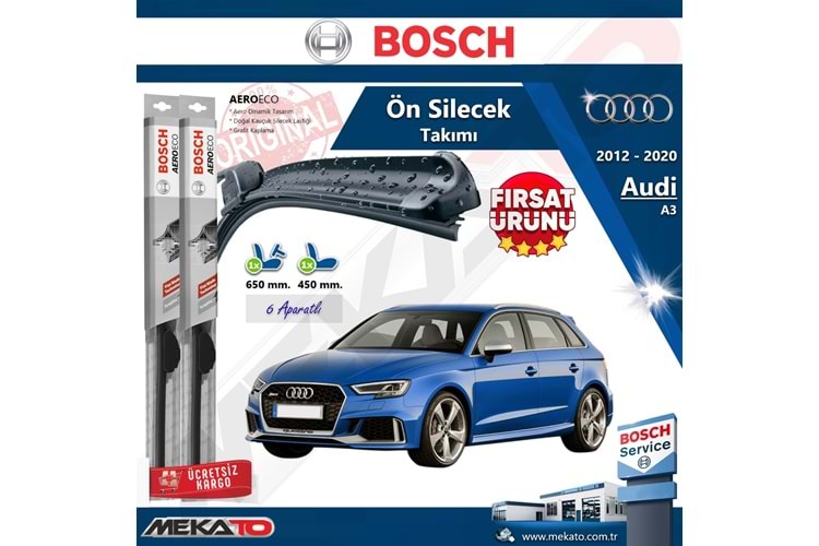 Audi A3 Ön Silecek Takımı Bosch Aero Eco 2012-2020