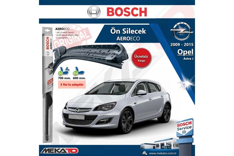 Opel Astra J Ön Silecek Takımı Bosch Aero Eco 2009-2015