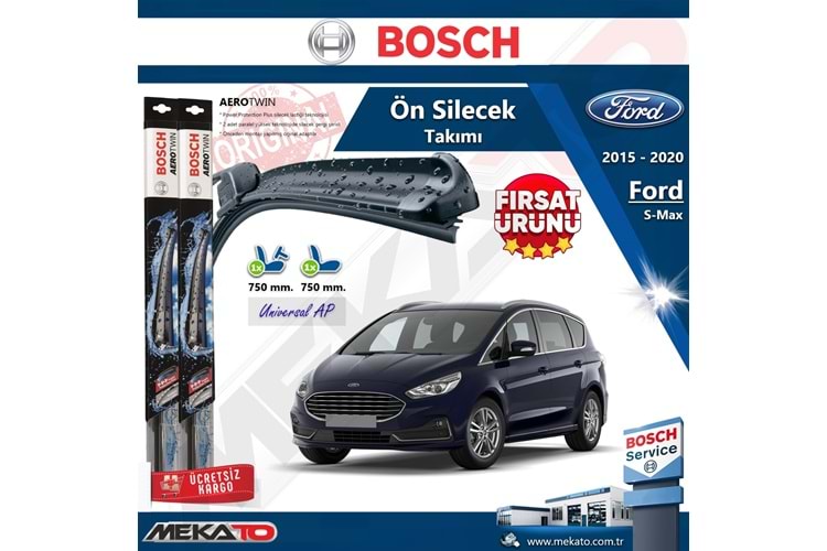 Ford S-Max Ön Silecek Takımı Bosch Aero Twin Plus 2015-2020