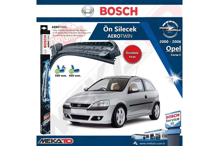 Opel Corsa C Ön Silecek Takımı Bosch Aero Twin 2000-2006