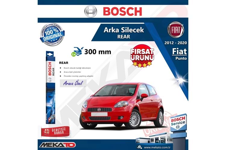 Fiat Punto Arka Silecek Bosch Rear 2012-2020