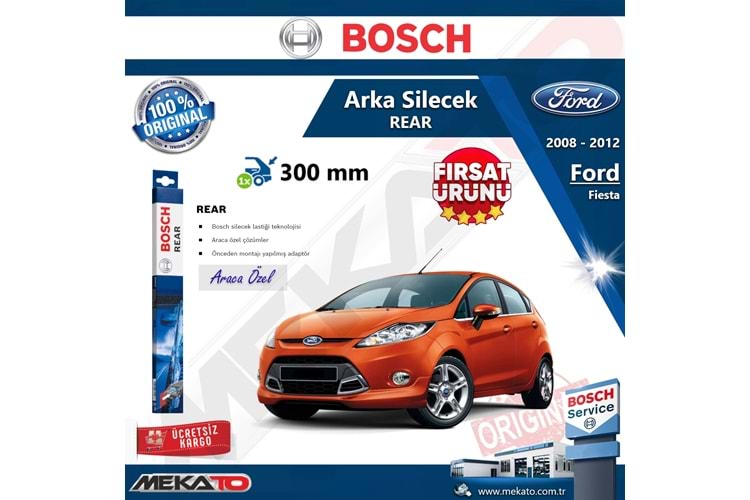 Ford Fiesta Arka Silecek Bosch Rear 2008-2012