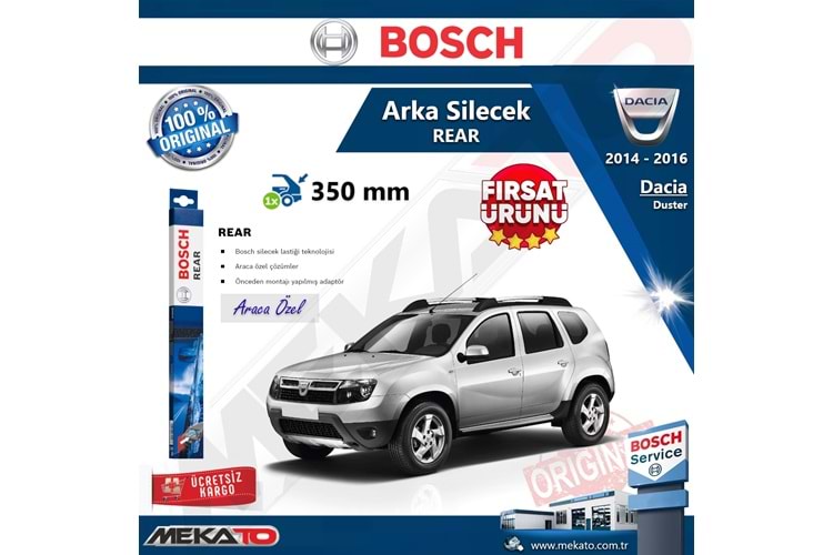 Dacia Duster Arka Silecek Bosch Rear 2014-2016