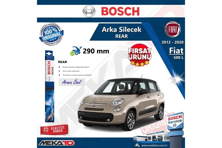 Fiat 500 L Arka Silecek Bosch Rear 2012-2020