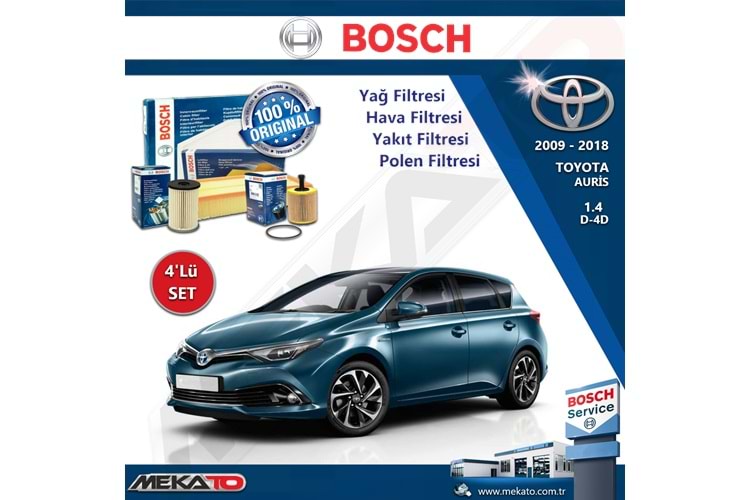 Toyota Auris 1.4 D4D 4 Lü Bosch Filtre Seti 2012-2018