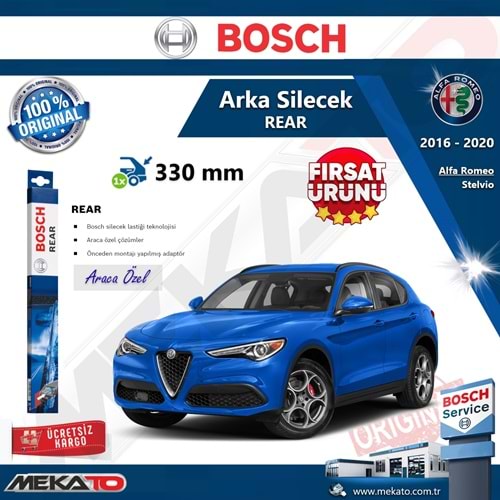 Alfa Romeo Stelvio Arka Silecek Bosch Rear 2016-2020