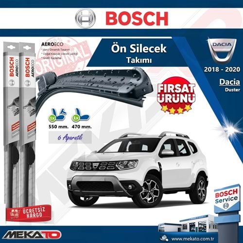 Dacia Duster Ön Silecek Takımı Bosch Aero Eco 2018-2020