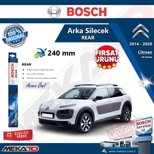 Citroen C4 Cactus Arka Silecek Bosch Rear 2014-2020