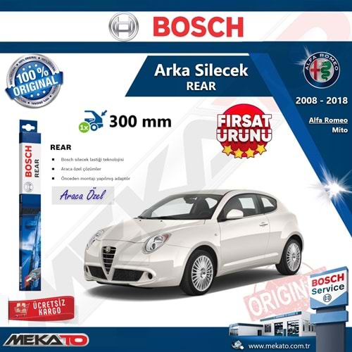 Alfa Romeo Mito Arka Silecek Bosch Rear 2008-2018