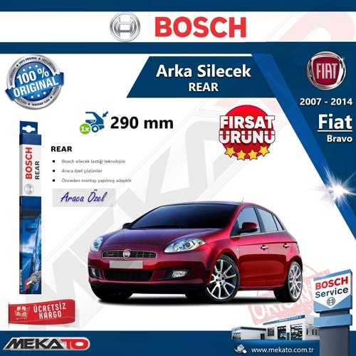 Fiat Bravo Arka Silecek Bosch Rear 2007-2014